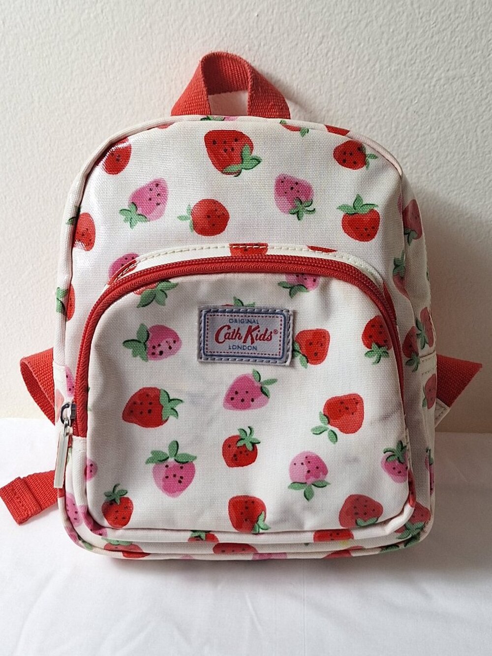 Cath Kidston Kids Strawberry Print Backpack in Red and Pink
